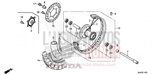 ROUE AVANT (VT750C/C2S/CA/CS) VT750CSD de 2013